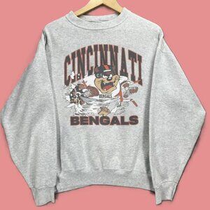 Vtg Cincinnati Bengals Looney Tunes Sweatshirt NFL Bengals Football Shirt